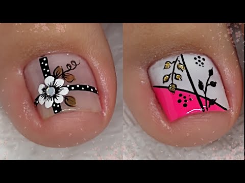 2 HERMOSAS IDEAS PARA DECORAR UÑAS 🦶🏼💅😍