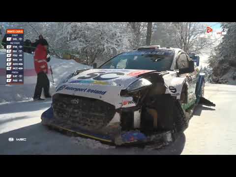 Josh McErlean Crash and retires on SS16 of Monte Carlo Rally 2026