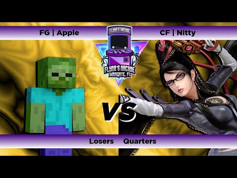 Flynn's Arcade 052 Losers Quarters - FG | Apple (Steve) Vs CF | Nitty (Bayonetta) SSBU Ultimate