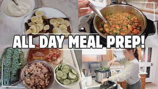 FULL DAY OF FOOD! | MEAL PREP ALL DAY | Breakfast, Lunch, & Dinner!