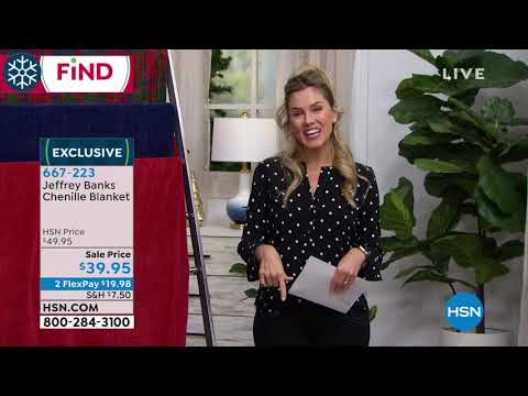 Jeffrey Banks Chenille Blanket