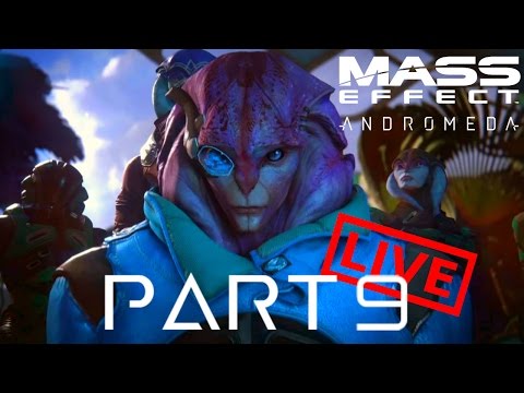 Mass Effect Andromeda Walkthrough PART 9 LIVE - THE ANGARA - A WHOLE NEW RACE!!