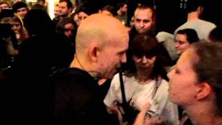 Devin Townsend meeting the crowd after Ghost at The Union Chapel, London
