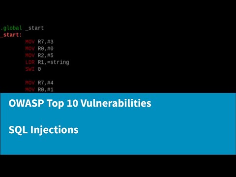 An Introduction to OWASP Top 10 Vulnerabilities - SQL Injections