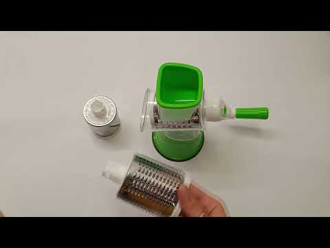 Овощерезка мультислайсер Kitchen Master Tabletop Drum Grater с 3 насадками | Ручная терка для овощей, фруктов, сыра и орехов - фото 1 - id-p3101046940