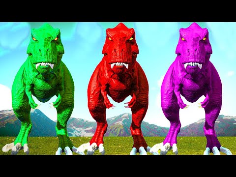 NEW ! Stegoceratops vs TRex vs Spinosaurus Dinosaur Fighting Isla Nublar in Jurassic World Evolution