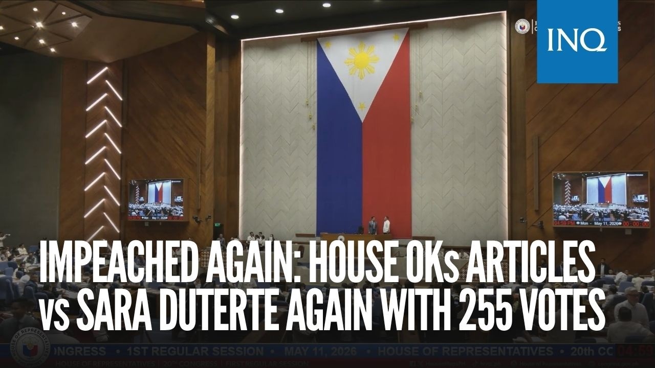 Impeached again: House OKs articles vs Sara Duterte again with 255 votes