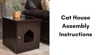BirdRock Home Cat House Litter Box - Instruction Assembly Video - Step by Step Instructions