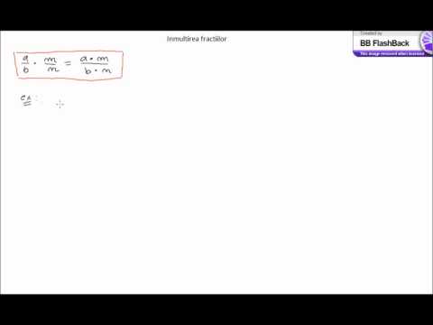 Inmultirea fractiilor ordinare