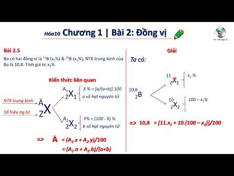 ✔ Hóa10| PP tính nhanh % các đồng vị của Bo (Chương 1 hóa 10)