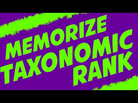 how to memorize taxonomic hierarchy