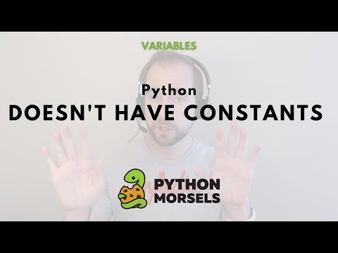 Python Doesnt Have Constants