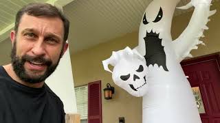 Review Elegear 12FT Outdoor Halloween Inflatables Ghost with Induction Horn Will Scream, Blow Up