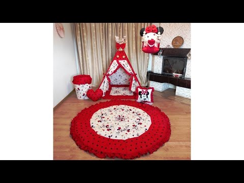 Вигвам детский Микки Маус + корзина + подвесная качеля Полный комплект - фото 1 - id-p1438744686