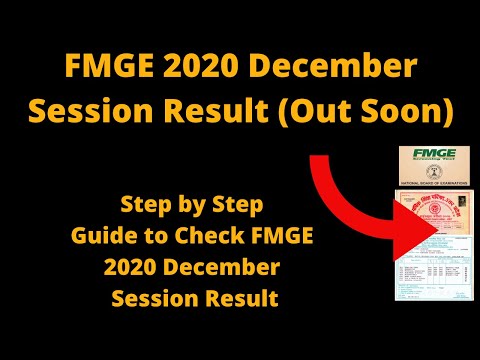 FMGE 2020 December Session Result (Out Soon) - How to Check FMGE 2020 December Session Result Online