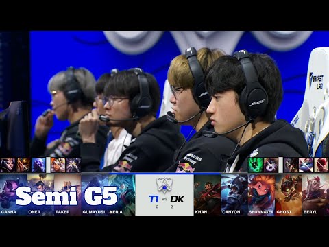 DK vs T1 - Game 5 | Semi Finals S11 LoL Worlds 2021 | T1 vs DAMWON Kia - G5 full game