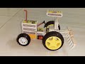 How To Make Tractor At Home How To Make Tractor Easy Make A Dc Motor Tractor