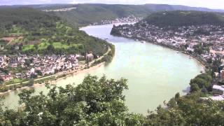 preview picture of video 'Sesselbahn (Chairlift) up Gedeonseck & Rhine Gorge Views, Boppard, Rhineland, Germany: 24th Aug 2014'