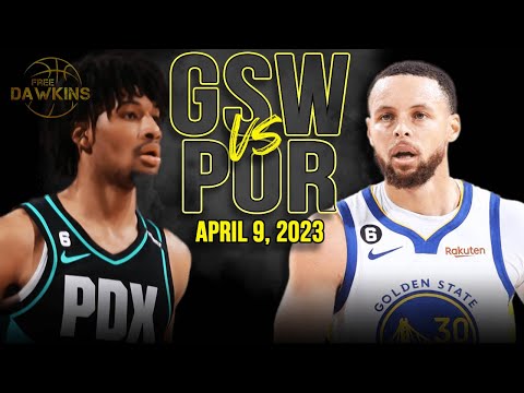 Golden State Warriors vs Portland Trail Blazers Full Game Highlights | April 9, 2023 | FreeDawkins