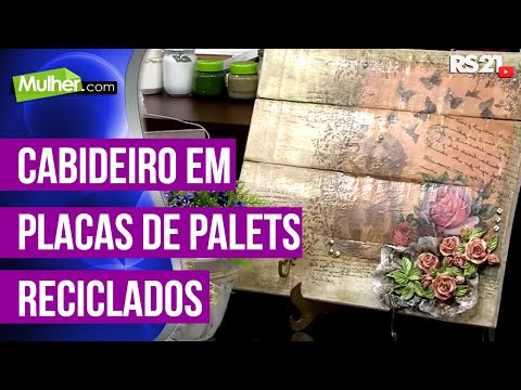 Mulher.com 13/05/2014 - Cabideiro Palets reciclados por Rose Rodrigues - parte 01