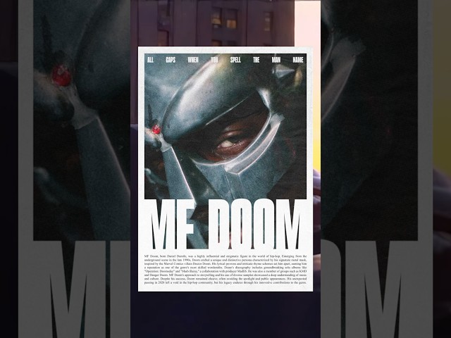 Vídeo relacionado con BOODU MF Doom Poster Mm Food Album Cover Posters Music Posters para habitación Lienzo Estético Arte de Pared Decoración de Dormitorio 12 x 18 pulgadas (30 x 45 cm)