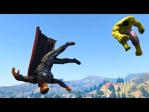 GTA 5 Hulk Vs Thor Ragdolls Compilation | (GTA 5 Fails Funny Moments Ragdolls)