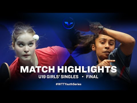 Elena Zaharia vs Prithika Pavade | U19 GS Final | WTT Youth Star Contender Vila Nova de Gaia 2022