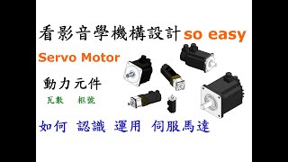 初探伺服馬達：瓦特數、框號規格選擇與設計空間注意[中英字幕]