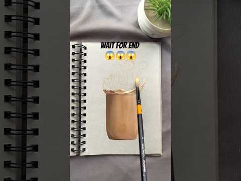 Comb Painting Technique / Acrylic Painting / Walking in the Rain 🤯