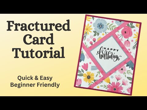 ¡Crea una tarjeta con efecto fracturado con este tutorial súper fácil! #tutorialesfácilesdetarjet...