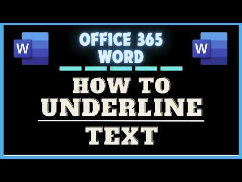 How To Underline Text In Microsoft Word | Step-By-Step Office 365 Tutorial