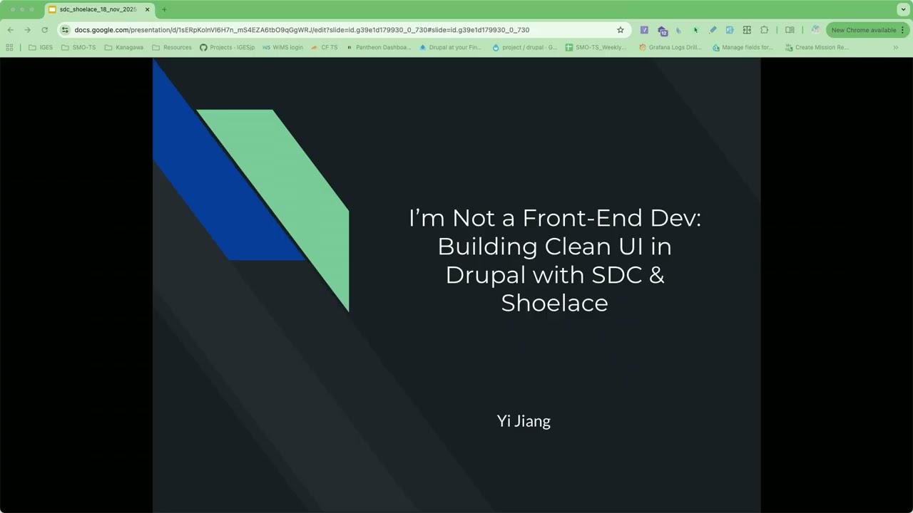 I’m Not a Front-End Dev: Building Clean UI in Drupal with SDCs and Shoelace