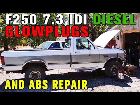 FORD F250 7.3 IDI TURBO DIESEL GLOWPLUGS CONTROLLER RELAY AND ABS REPAIR