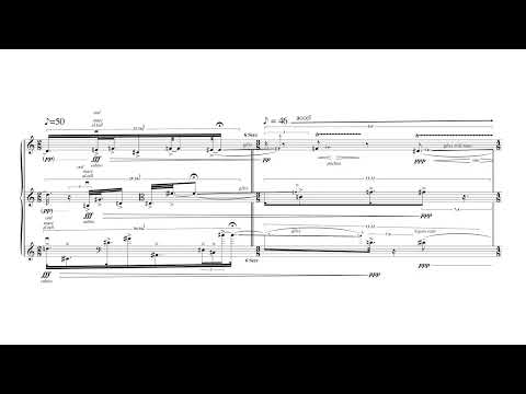 [Score-Video] Brian Ferneyhough - Streichtrio, André Richard zum 50  Geburtstag zugeeignet (1994)
