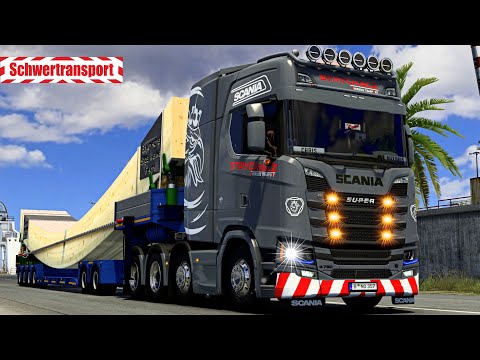 ETS2 SCHWERTRANSPORT - 45 Tonnen I SCANIA S730 V8 [2356] EURO TRUCK SIMULATOR 2