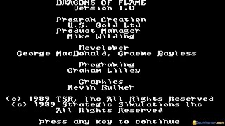 Dragons of Flame gameplay (PC Game, 1989)