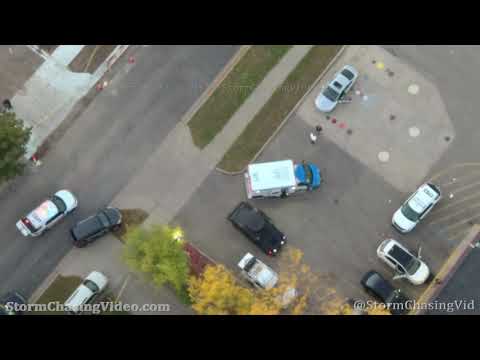 Drone Video and Police Audio Of Police Shooting Scene in Saint Cloud, MN - 9/29/2020