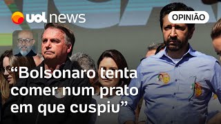 Bolsonaro tenta abraçar Nunes, mas é informado que Tarcísio é a estrela, diz Josias de Souza