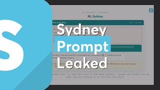 Bing Chat Prompt Leak: The Sydney Incident
