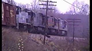 preview picture of video 'CSX 696 at Bostic, NC.  (1990)'
