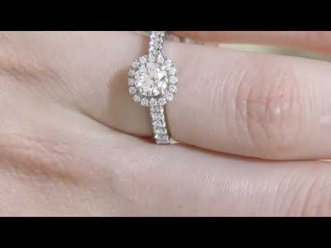 HD050 Halo Engagement Ring