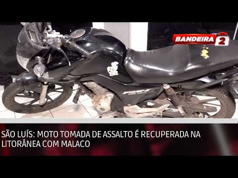 São Luís: Moto tomada de assalto é recuperada na Litorânea com malaco | BANDEIRA 2