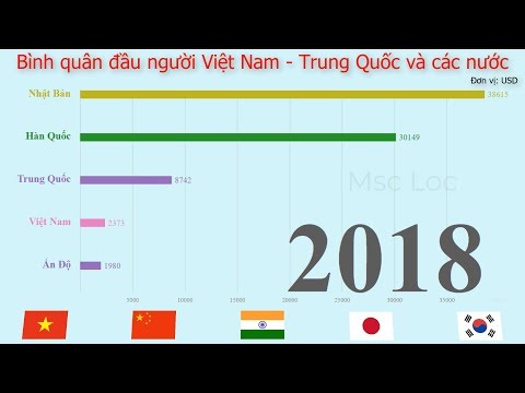Thu Nhập Đầu Người Việt Nam - Trung Quốc - Hàn Quốc - Nhật Bản và Ấn Độ