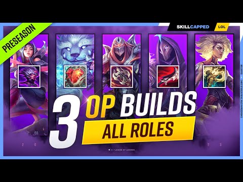 The 3 MOST OP BUILDS for EVERY ROLE in PRESEASON! - League of Legends