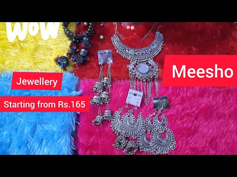 Meesho oxidised jewellery haul starting from Rs.165/-||Nuzhat Fatima Haul Videos