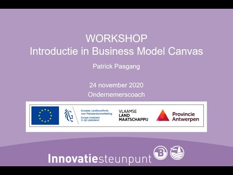 , title : 'Online lessenreeks 'Een nieuwe richting inslaan met je bedrijf'. Les 3  Business Model Canvas'