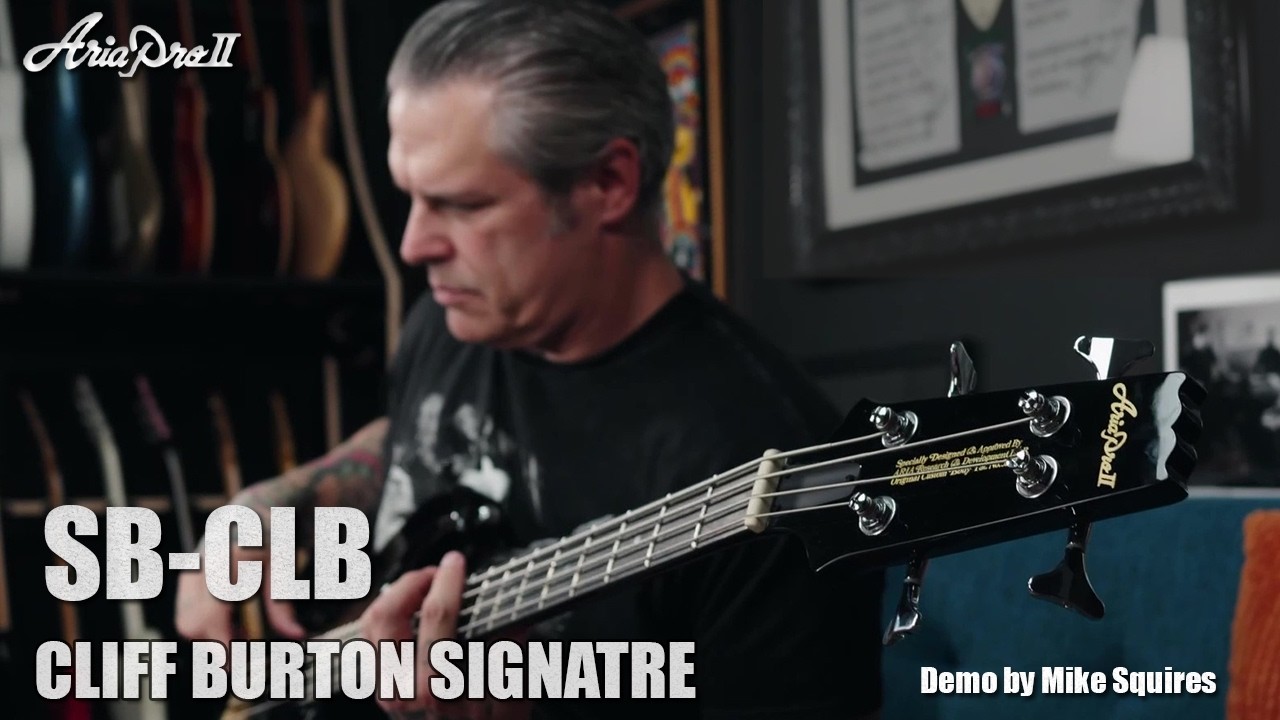 Aria Pro II SB-CLB | Cliff Burton Signature Bass | Demo by Mike Squires - YouTube