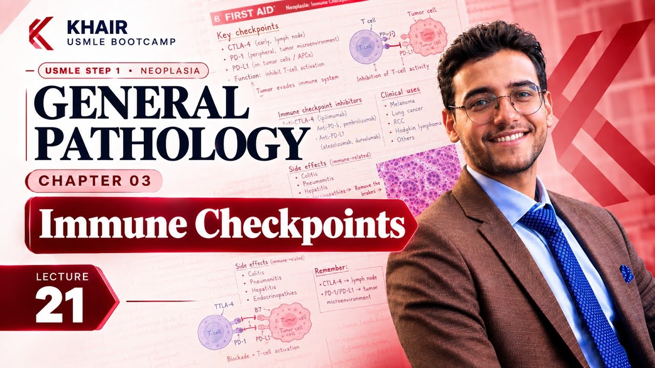 GENERAL PATHOLOGY 21 (Immune checkpoints) | DR KHAIR USMLE STEP 1 