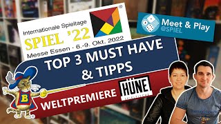 SPIEL 22 TOP 3 Most Wanted Brettspiel Neuheiten und letzte Tipps zur Brettspielmesse in Essen
