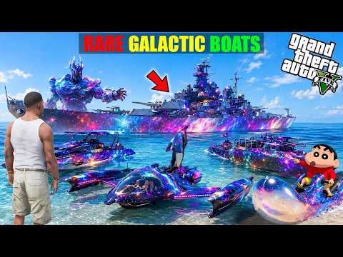 GTA 5 : Franklin & Shinchan Collecting RARE GALACTIC BOATS In GTA 5! (GTA 5 Mods)